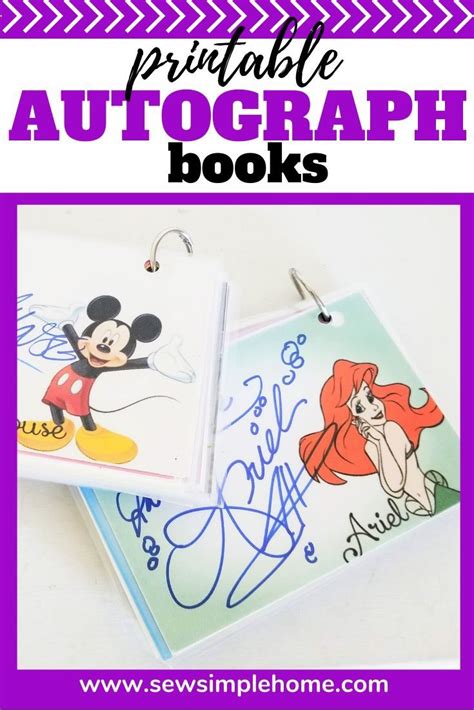 Printable Disney Autograph Book